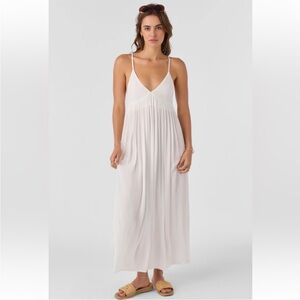 NWT O'Neill Saltwater Solids Mel Maxi Cover Up Dress Vanilla Size Small
